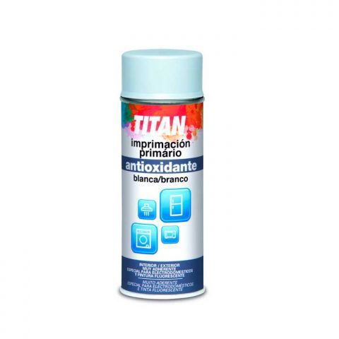 Imprimación antioxidante blanca mate Titan en spray 200 ml 1