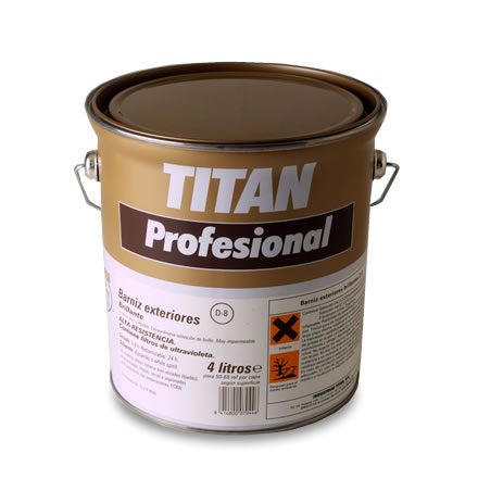 Barniz exteriores brillante duro y flexible Titan profesional. Gran resistencia 1