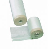 Plastico con cinta fitoplas para tapar y forrar armarios, puertas, paredes, etc...