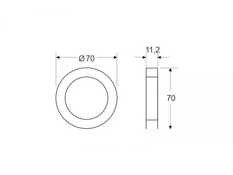 Spot SMD RODIO Cromo 2W