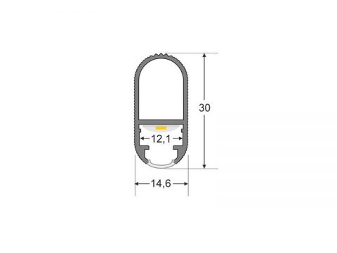 LOCKER KIT barra con luz Led de 55cm para armarios